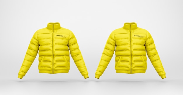 Puffy vest design mockup