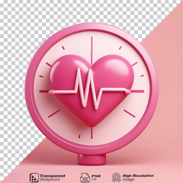 PSD pulse rate symbol isolated on transparent background