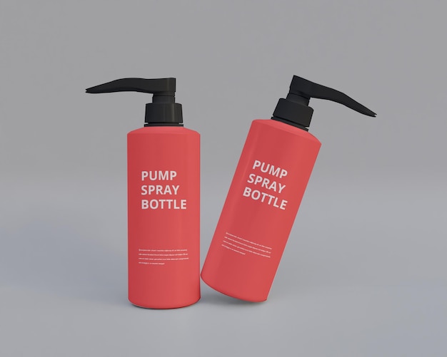 Pump bottle realestics plasticcs mockup