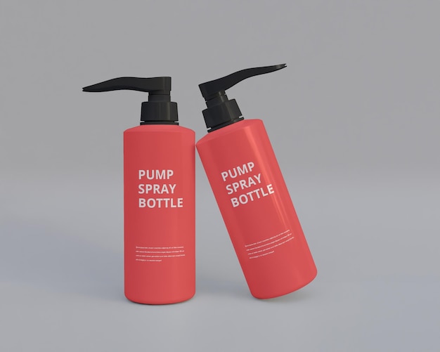 Pump bottle realestics plasticcs mockup