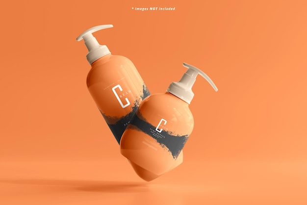 PSD pump bottles mockup