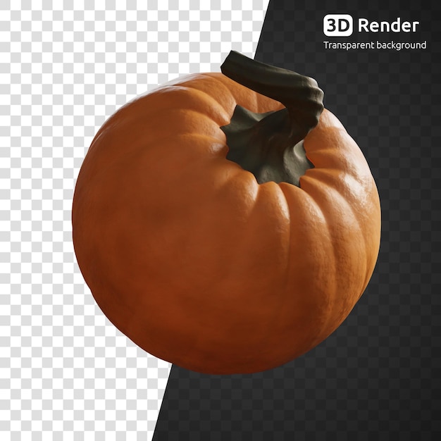 Pumpkin 3d render isolated