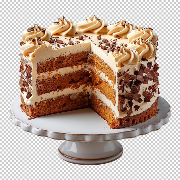 PSD pumpkin cake isolated on a transparent background