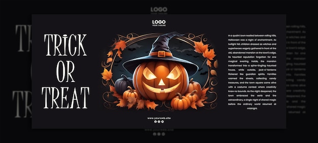 Pumpkin Patch Halloween Gift Card PSD Template