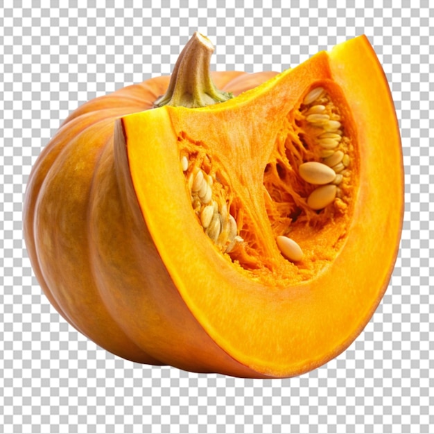 pumpkin slice isolated on transparent background