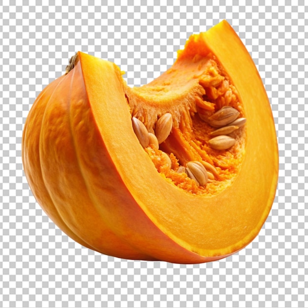 pumpkin slice isolated on transparent background