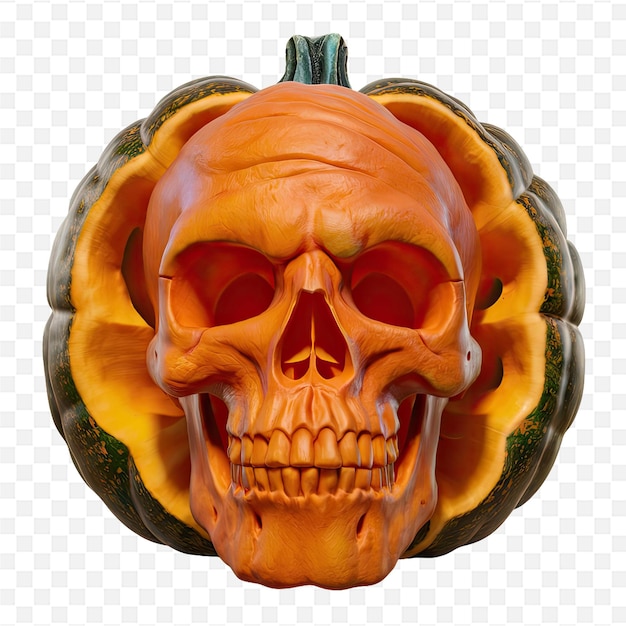 PSD a pumpkin with a skull on it that says quot gourds quot on it