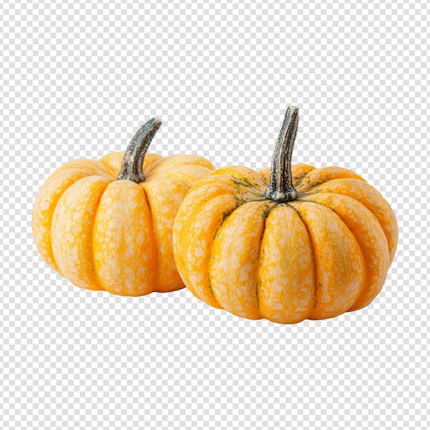 Pumpkins isolated on transparent background cut out