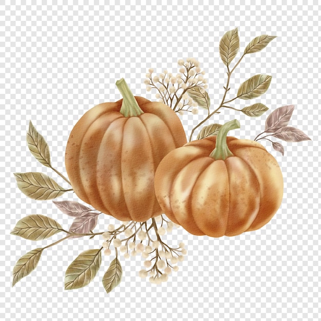 Pumpkins Rustic Fall Autumn PNG Clipart Elements