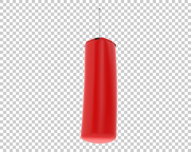 Punching bag on transparent background 3d rendering illustration