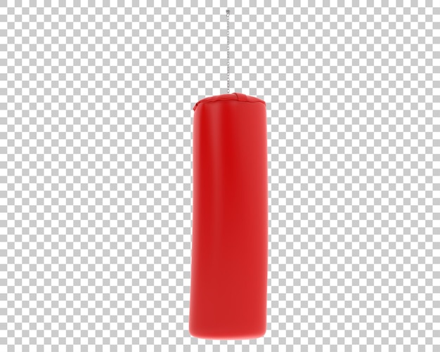 Punching bag on transparent background 3d rendering illustration