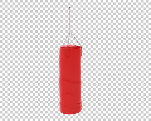 Punching bag on transparent background 3d rendering illustration