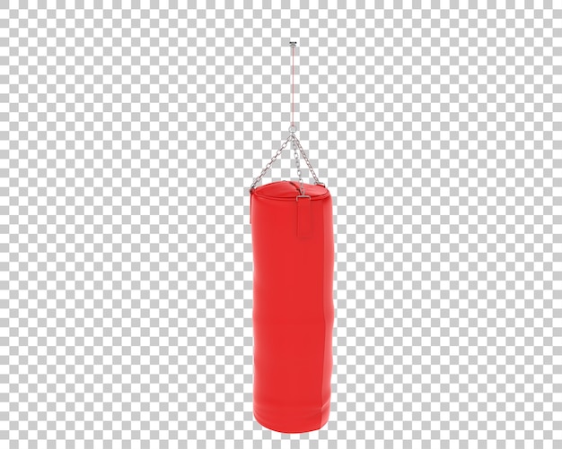 Punching bag on transparent background 3d rendering illustration