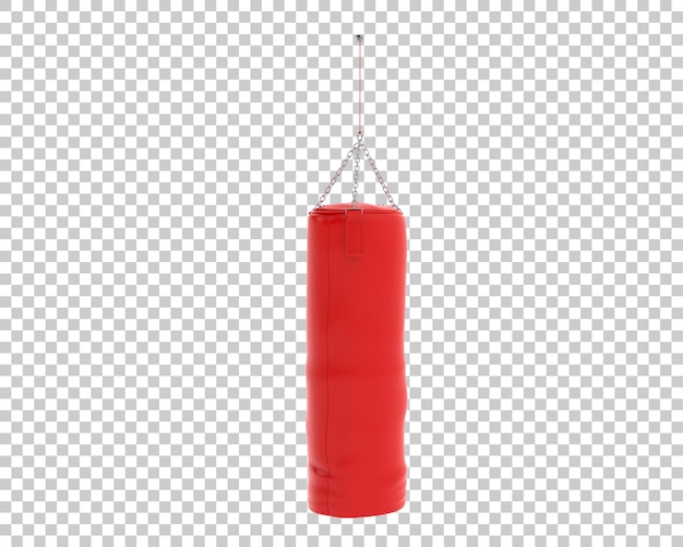 Punching bag on transparent background 3d rendering illustration