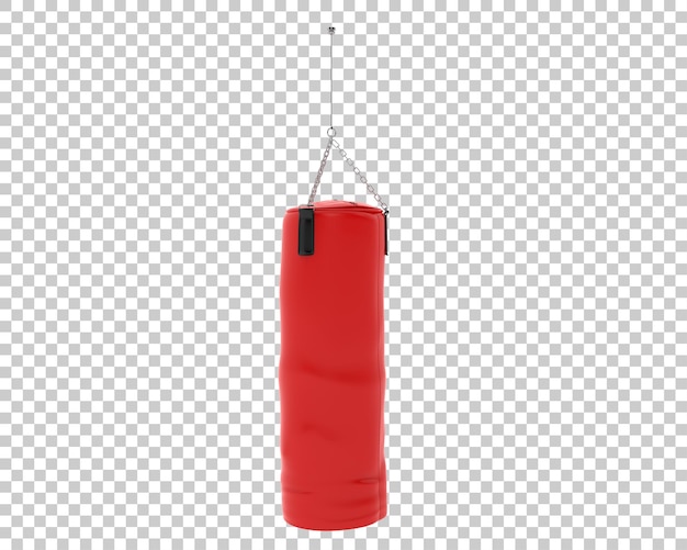 Punching bag on transparent background 3d rendering illustration