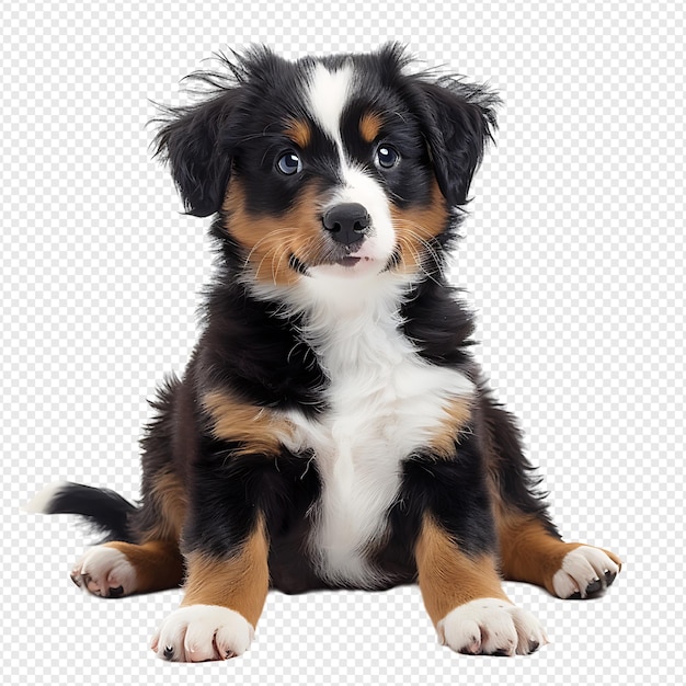 Puppy dog on isolated transparent background