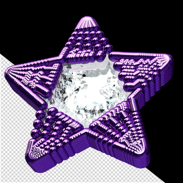 Purple 3d star