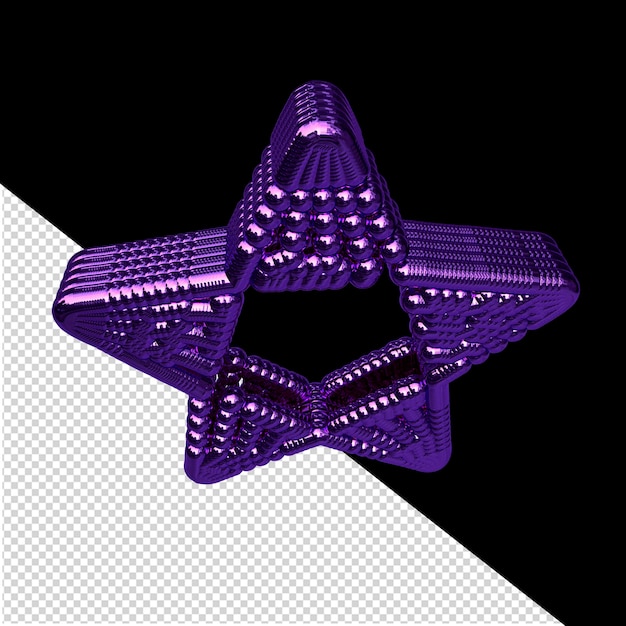 Purple 3d star