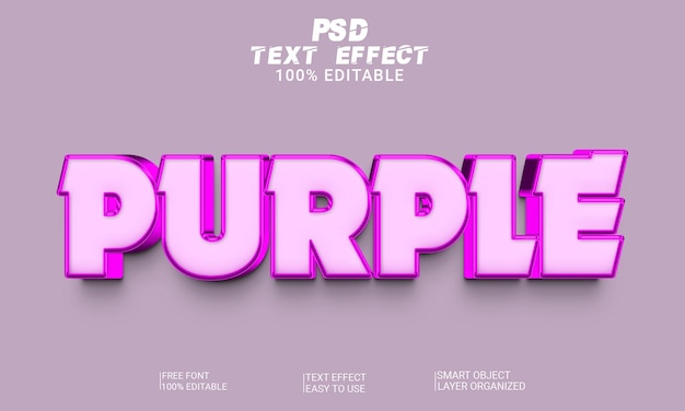 Purple 3D Text Effect