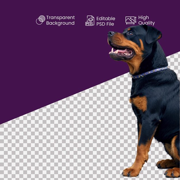 PSD a purple background with a dog on it