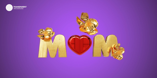 A purple background with the word mom and red heart on it