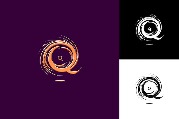 PSD a purple background with the word q in the middle