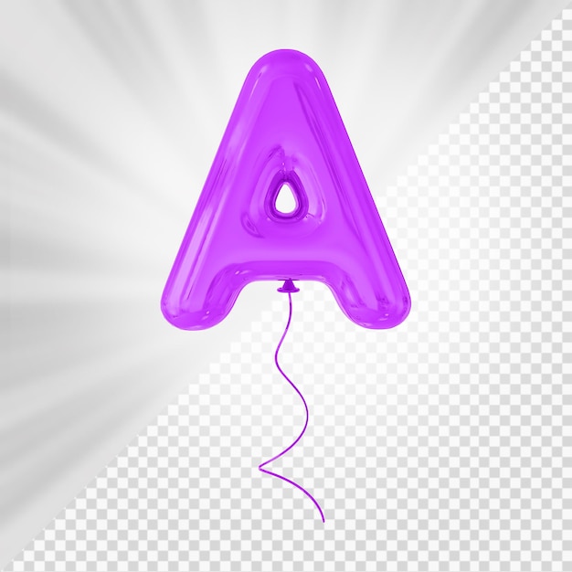 Purple Balloon Letter a