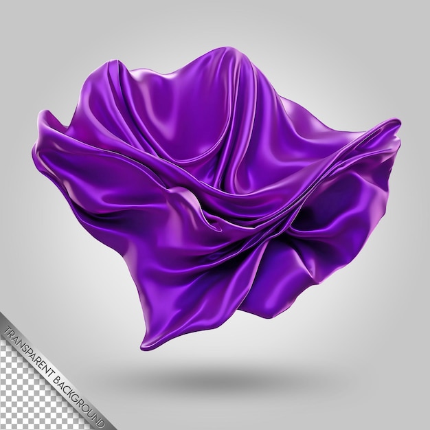 PSD a purple and blue cloth with a white background that says  the word  on it