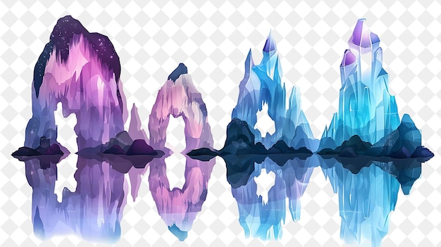 PSD a purple and blue iceberg with the word quot i am the word