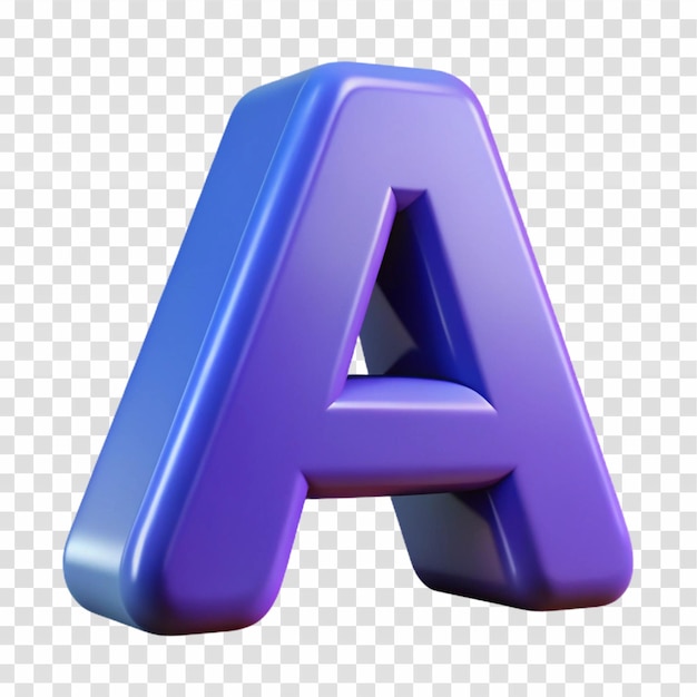 a purple and blue letter a on a white background