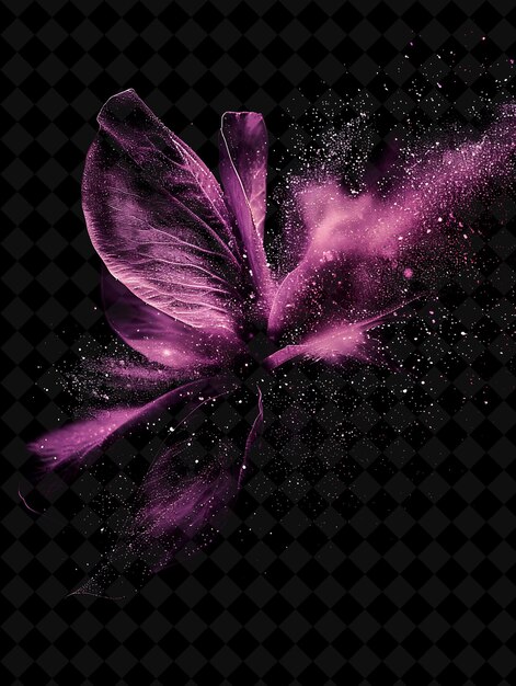 PSD a purple butterfly with a purple flower on it