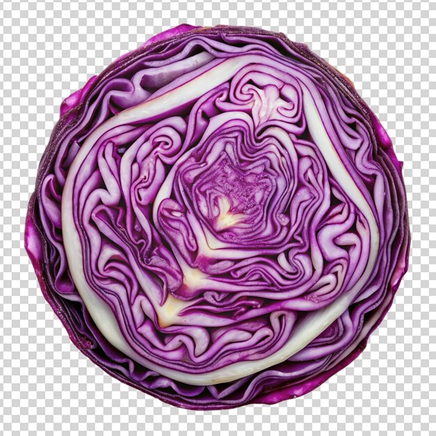 PSD purple cabbage isolated on transparent background