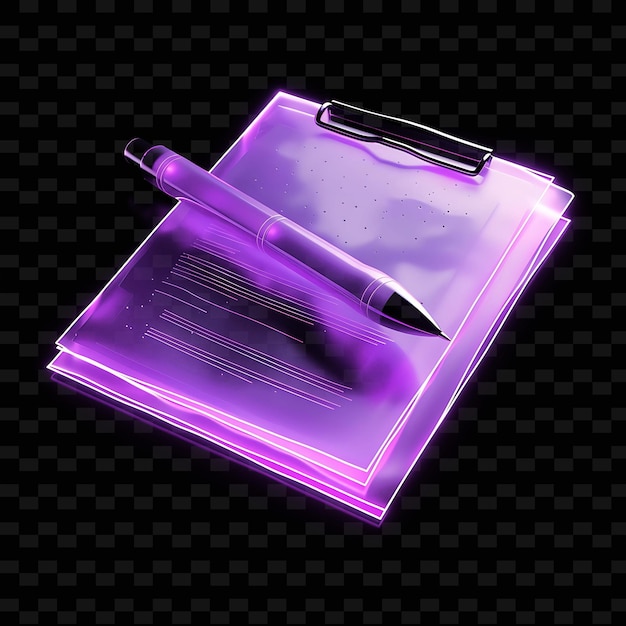 PSD a purple case with a pen in it and a pen in it