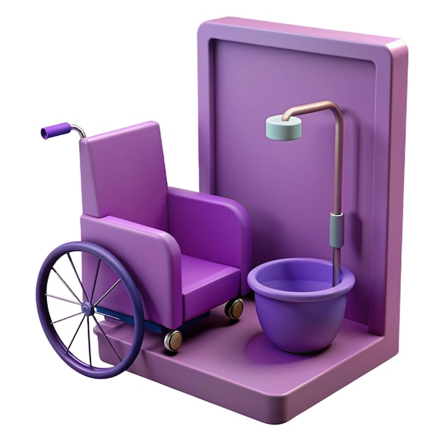 PSD a purple childrens bathtub with a purple seat and a purple bucket