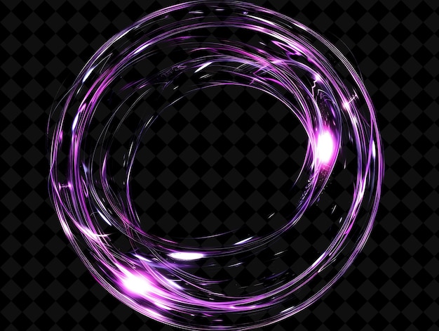 a purple circle with purple lines and a black background with a place for text