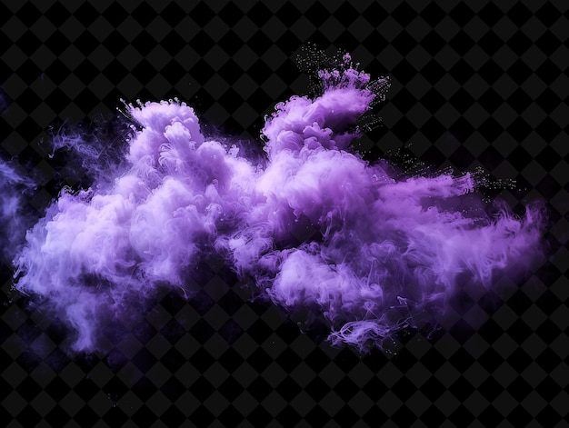 a purple cloud of smoke with purple smoke on it