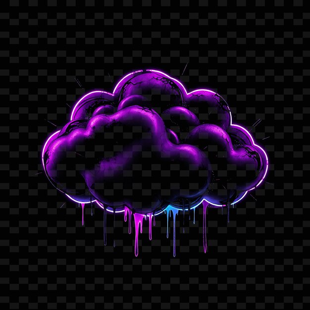 a purple cloud with purple liquid and purple liquid on a black background