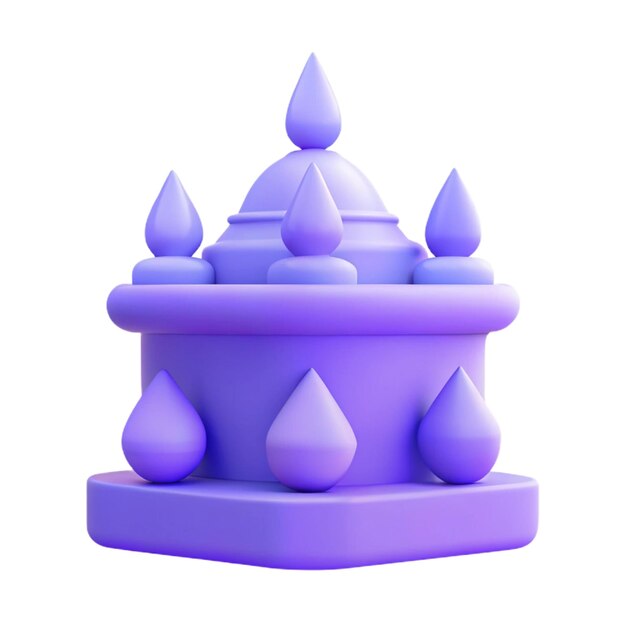 PSD a purple crown with water drops on it