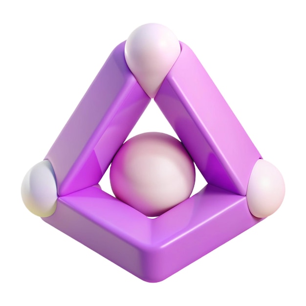 a purple cube with a white egg in the middle