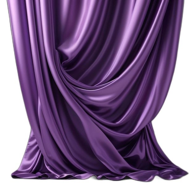 Purple curtains PSD on a white background