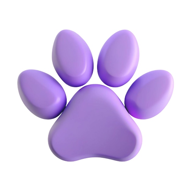 PSD purple easter eggs with a purple paw print of a dog paw