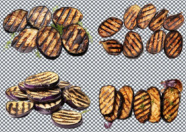 PSD purple eggplant slices