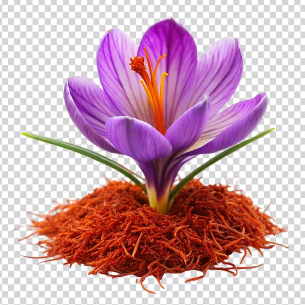 PSD purple flower on transparent background