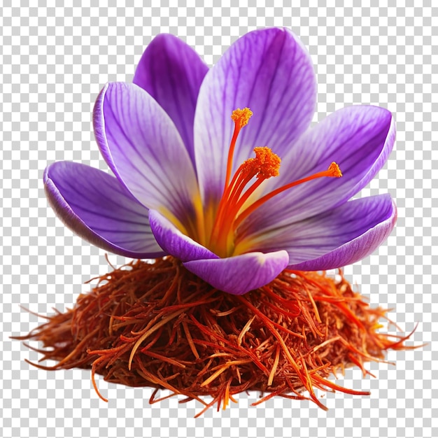 PSD purple flower on transparent background