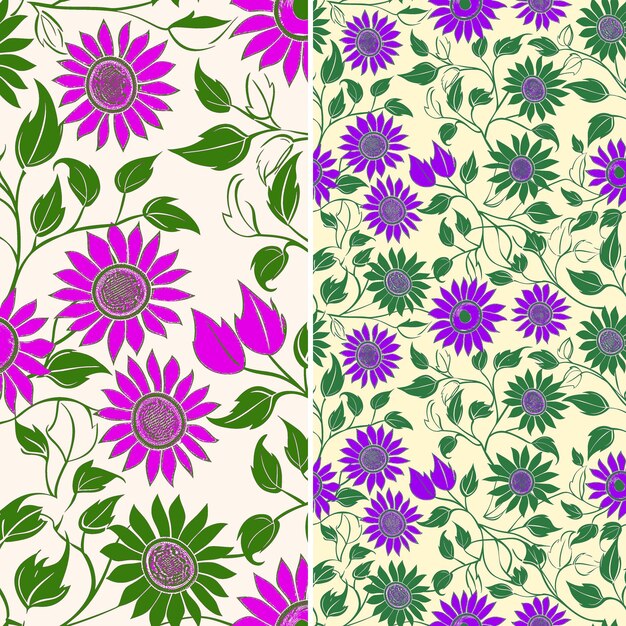 purple flowers on a beige background