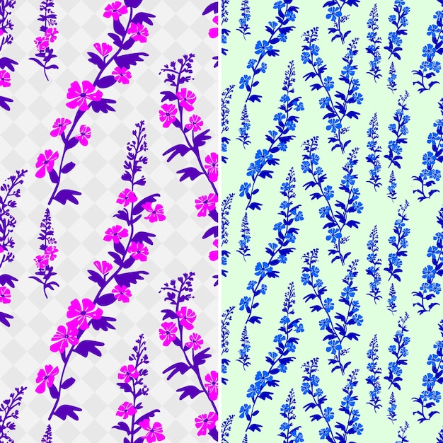 PSD purple flowers on a white background