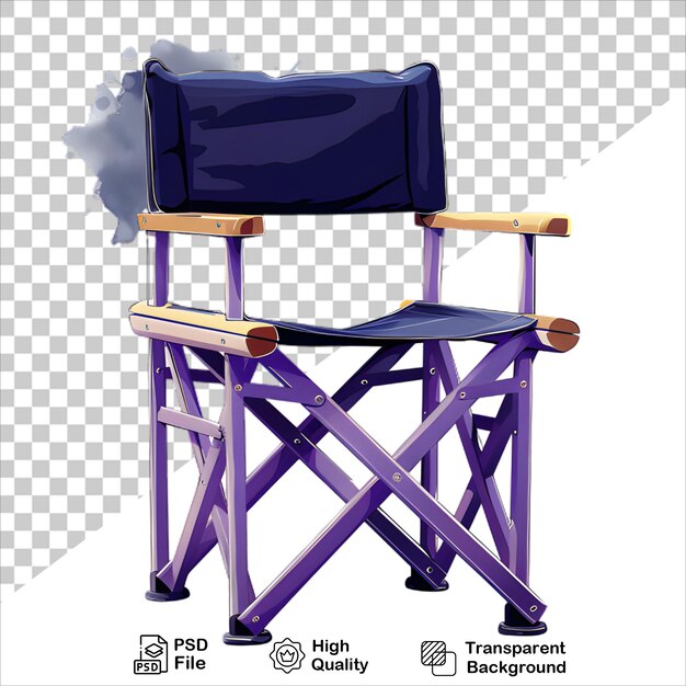 PSD purple foldable chair with sleek design