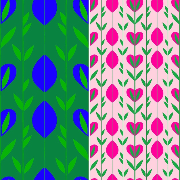 the purple and green colors of the heart are from the same pattern