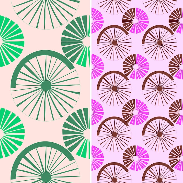 PSD purple and green flowers with purple and green leaves on a pink background