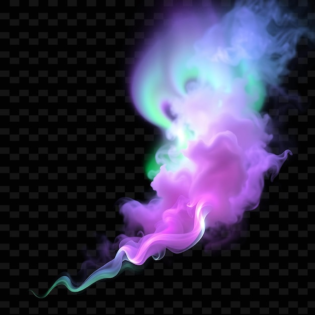 a purple and green smoke with a purple background with a purple and green color